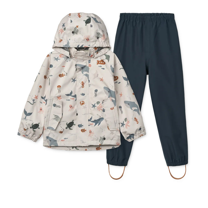 Liewood Rainwear Set Pedia Sea creature / Sandy bei Yay Kids