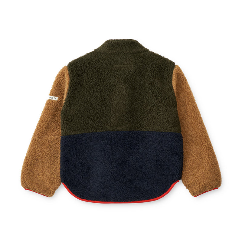 Sherpa Jacket Nolan Army brown multi mix