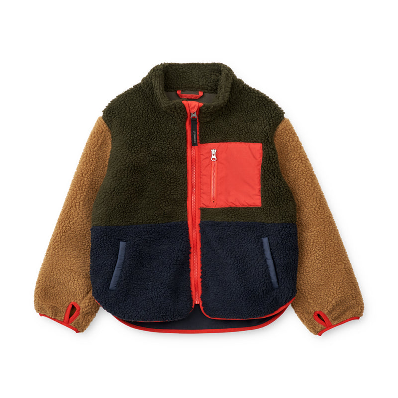 Sherpa Jacket Nolan Army brown multi mix