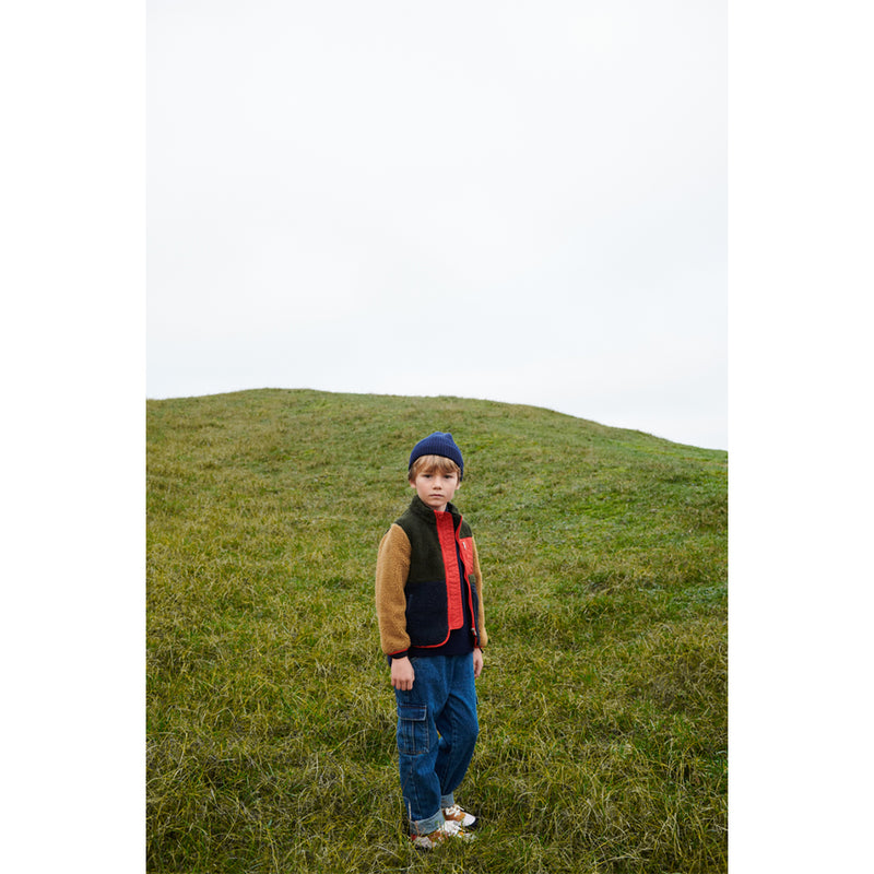 Liewood Kinder Fleece Jacke Nolan Mega leo / Oat mix bei Yay Kids
