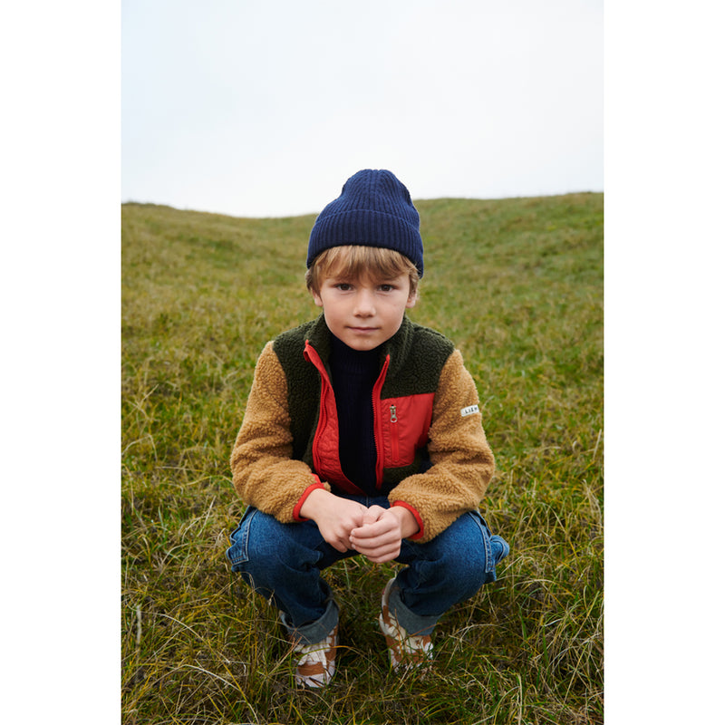 Liewood Kinder Fleece Jacke Nolan Mega leo / Oat mix bei Yay Kids