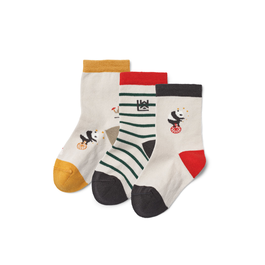 Liewood Kinder Socken Silas 3 Pack Circus / Sandy Mix bei Yay Kids