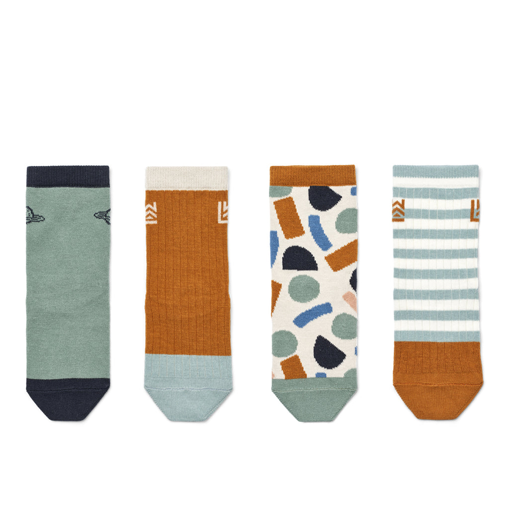 Liewood Kinder Socken Silas 3 Pack Planet multi mix bei Yay Kids