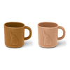 Liewood Silikon Becher Chaves Tuscany rose Golden Caramel bei Yay Kids
