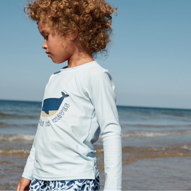 Liewood Kinder UV Swim Tee Noah Sandy / Peppermint bei Yay Kids