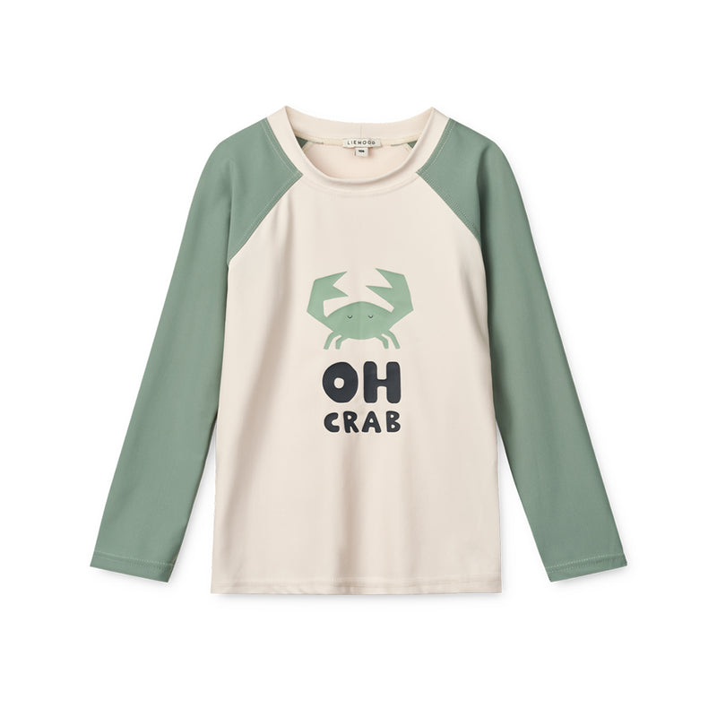 Liewood Kinder UV Swim Tee Noah Sandy / Peppermint bei Yay Kids