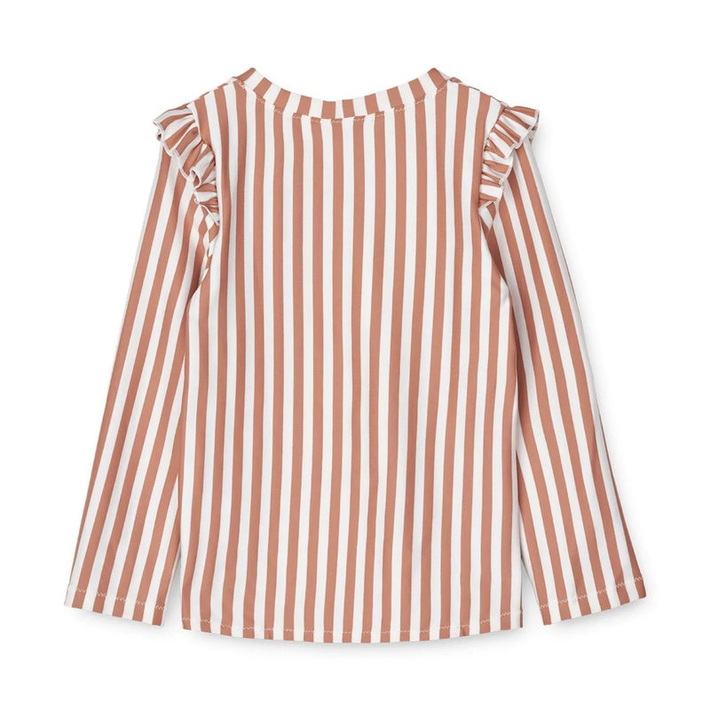 Liewood UV T-Shirt Tenley Stripe Tuscany rose / Crème de la crème bei Yay Kids