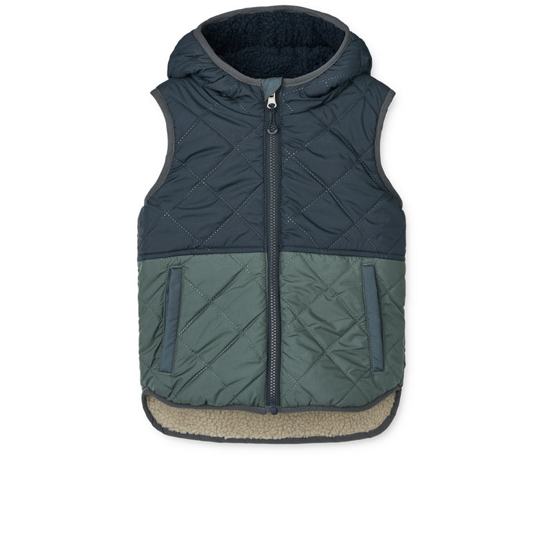 Liewood Kinder Fleece Weste Diana Whale blue multi mix bei Yay Kids