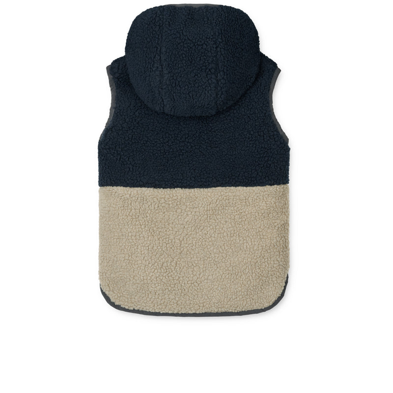 Liewood Kinder Fleece Weste Diana Whale blue multi mix bei Yay Kids