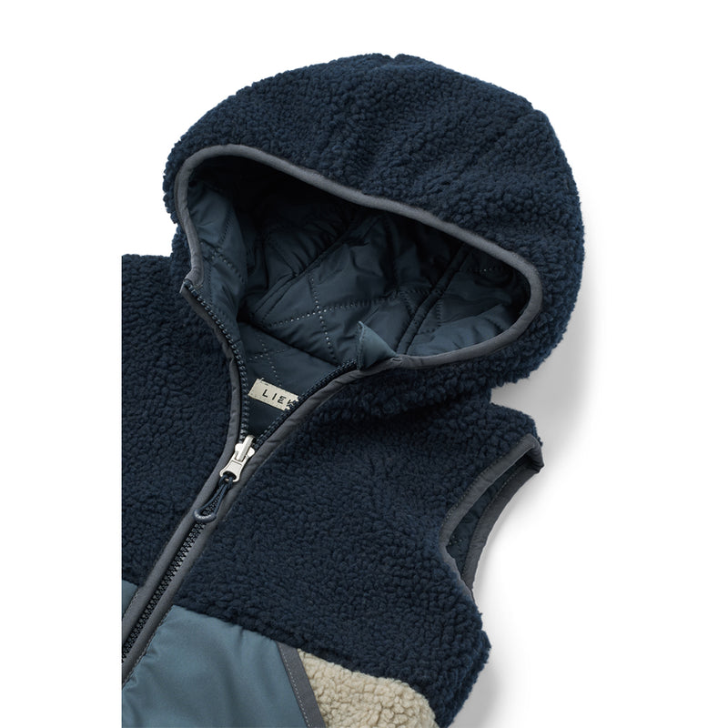 Liewood Kinder Fleece Weste Diana Whale blue multi mix bei Yay Kids