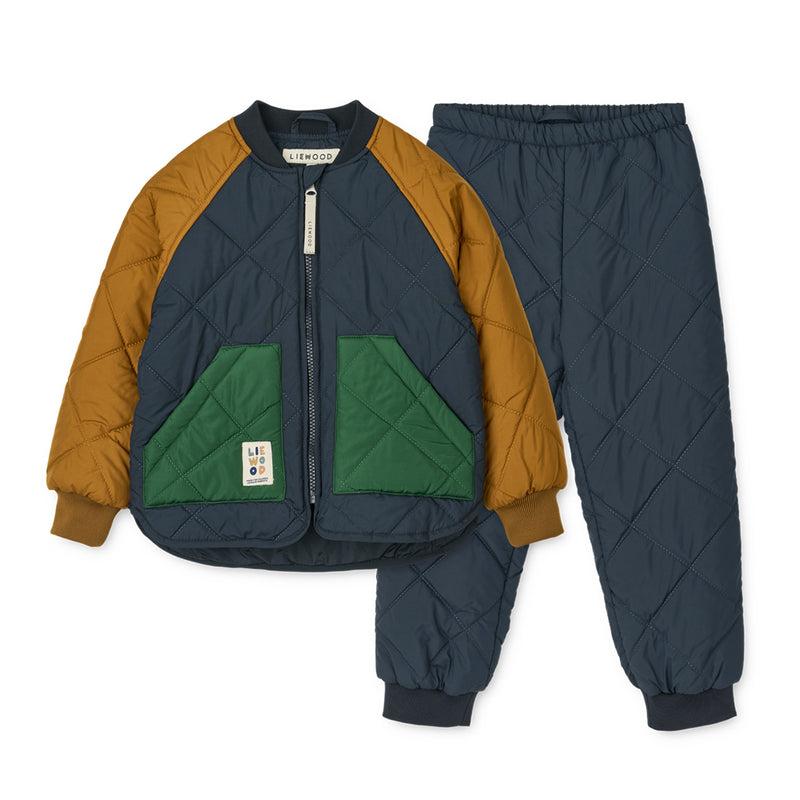 Liewood Kinder Thermo Wear Set Zella Classic navy multi mix bei Yay Kids