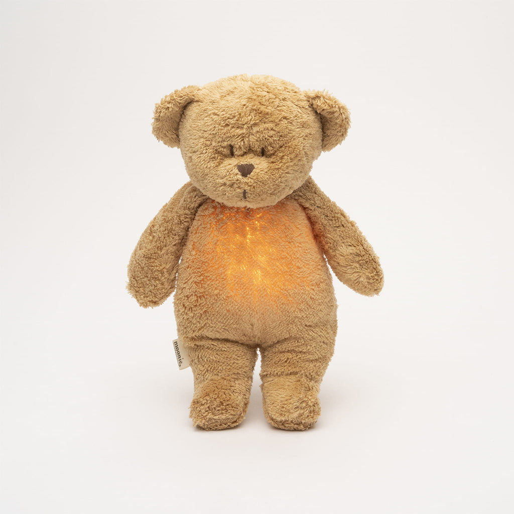 Moonie Organic Humming Bear with Lamp Cappuccino 2.0 bei Yay Kids