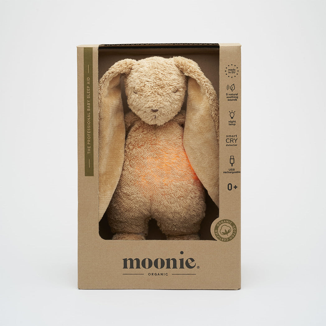 Moonie Organic Humming Bunny with Lamp Cappuccino 2.0 bei Yay Kids