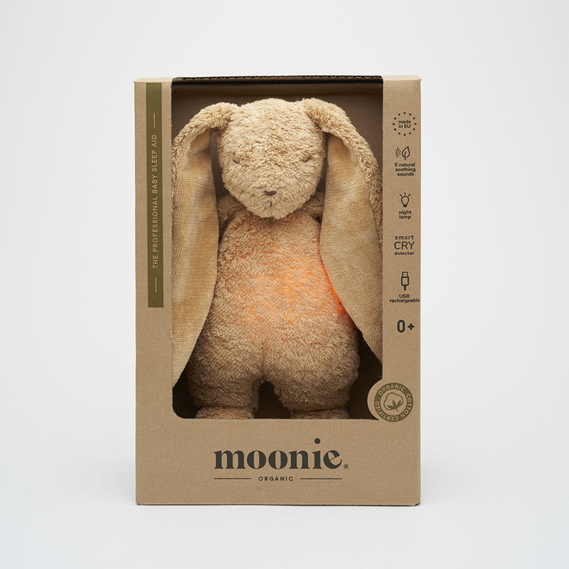 Moonie Organic Humming Bunny with Lamp Cappuccino 2.0 bei Yay Kids