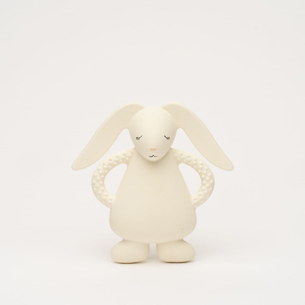Moonie Teether Natural Rubber Bunny Cream bei Yay Kids