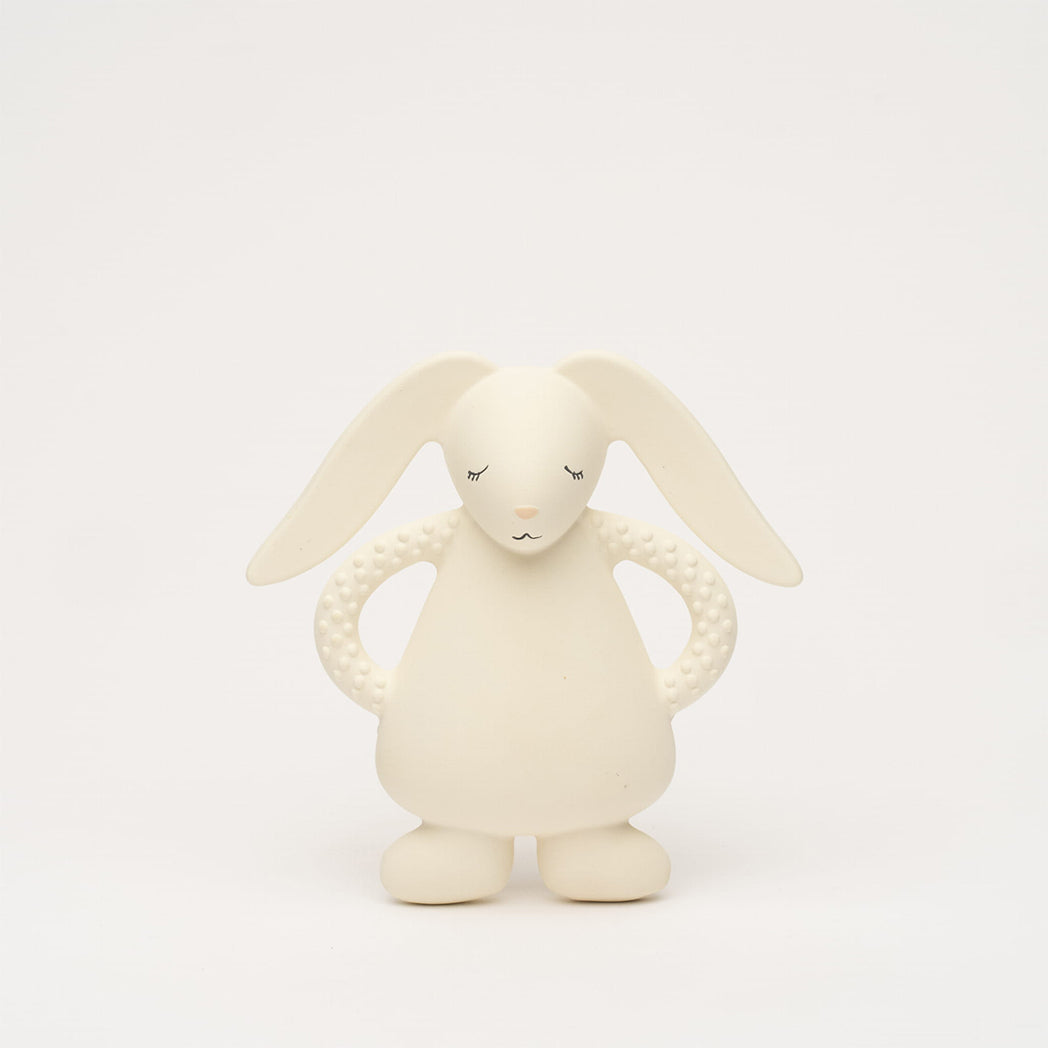 Moonie Teether Natural Rubber Bunny Cream bei Yay Kids
