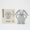 Moonie Teether Natural Rubber Bunny Silver bei Yay Kids