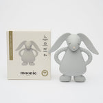 Moonie Teether Natural Rubber Bunny Silver bei Yay Kids