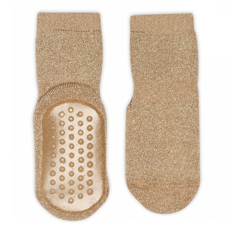 MPDenmark Glitzer Rutschsocken Celina Golden Tan bei Yay Kids
