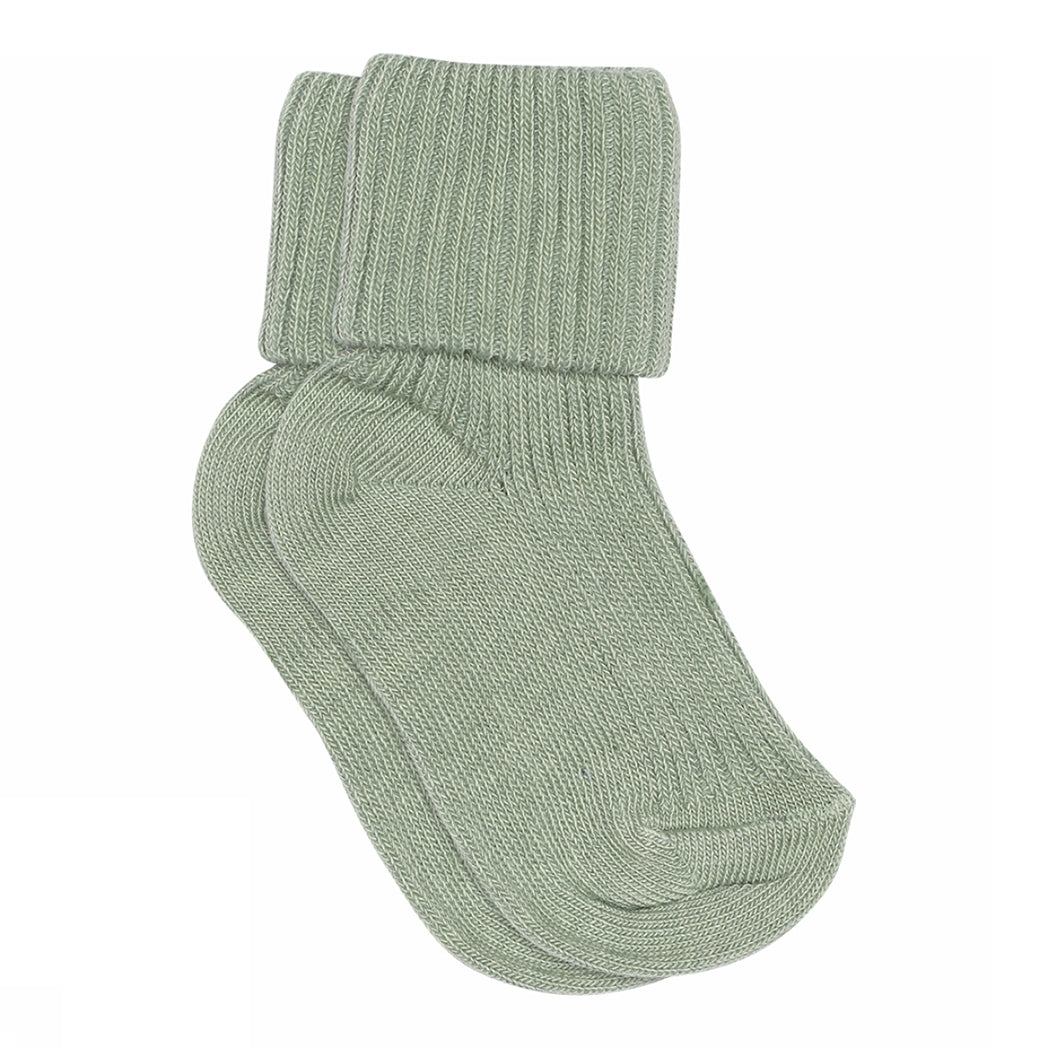 MPDenmark Gerippte Baby Socken Granite Green bei Yay Kids