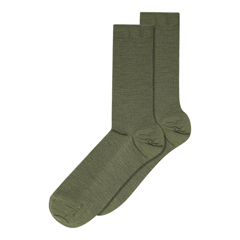MPDenmark Gerippte Wollsocken Damen Olivine bei Yay Kids