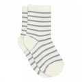 MPDenmark Gestreifte Baumwollsocken Kallie Dusty Blue bei Yay Kids