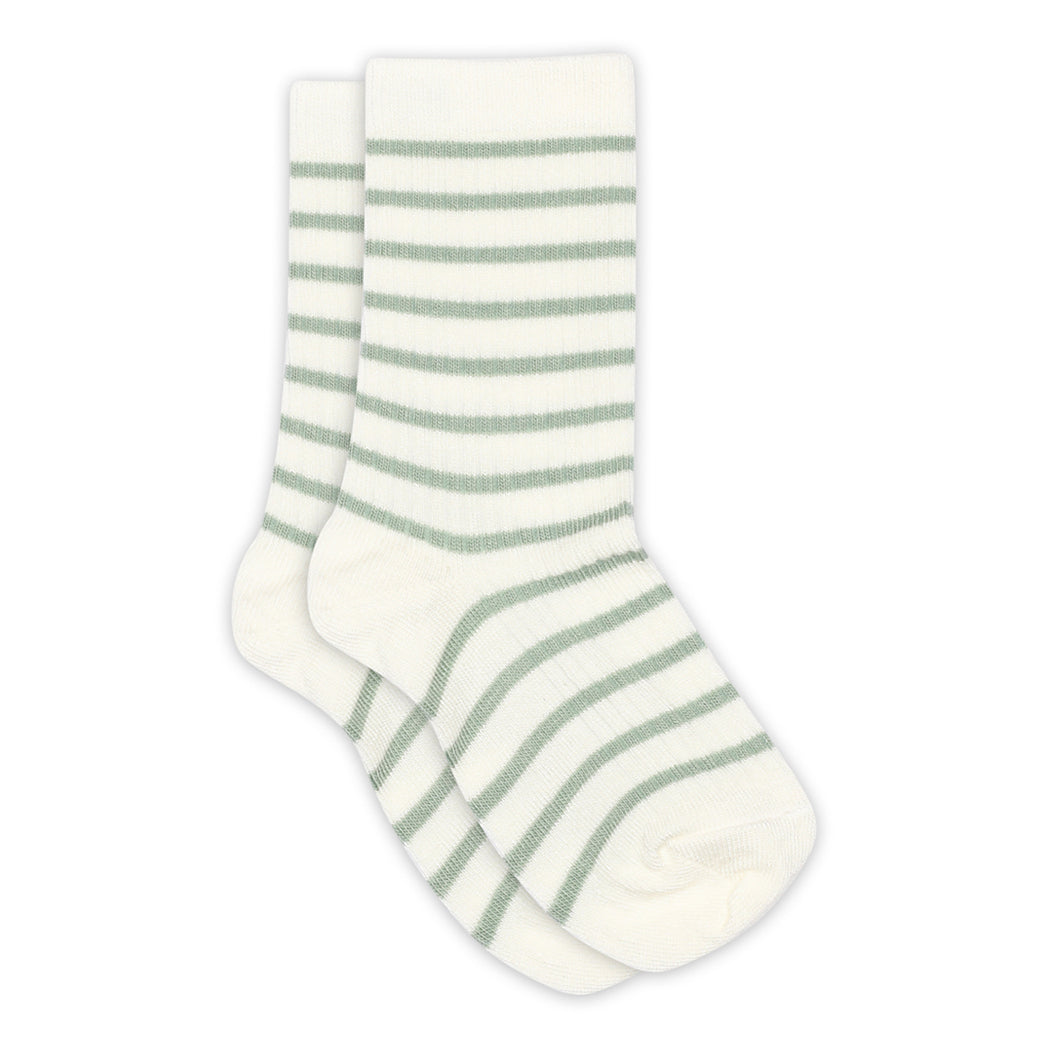MPDenmark Gestreifte Baumwollsocken Kallie Granite Green bei Yay Kids