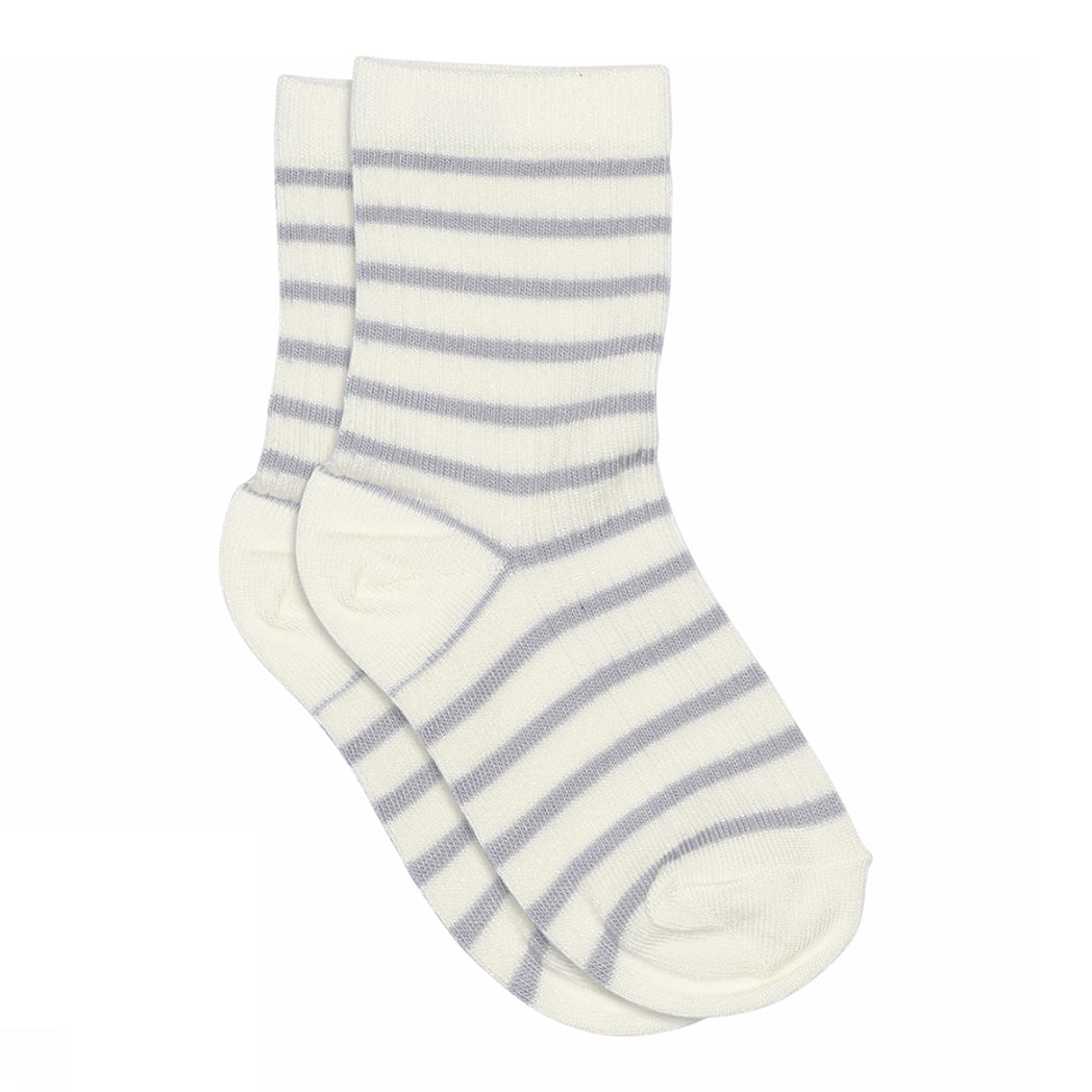 MPDenmark Gestreifte Baumwollsocken Kallie Lavender Sky bei Yay Kids