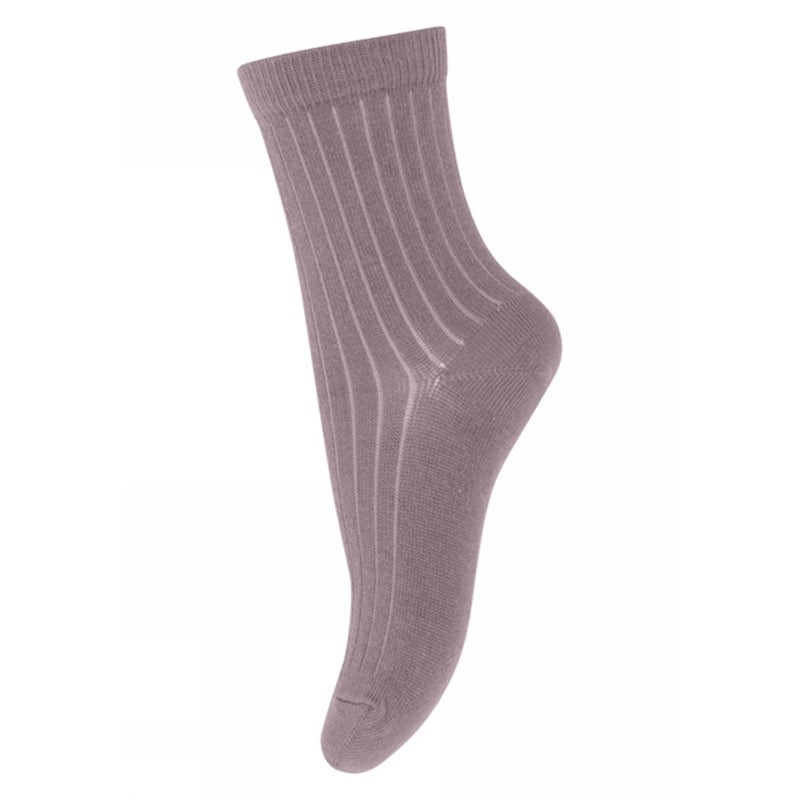 MPDenmark Gerippte Wollsocken Dark Purple Dove bei Yay Kids
