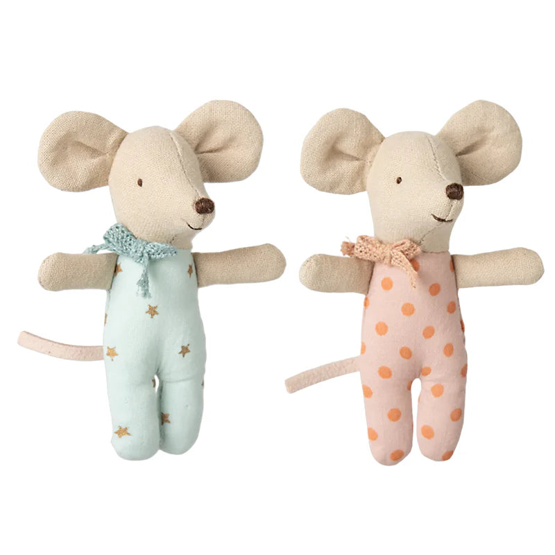 Zwillinge "Babymaus" in Streichholzschachtel