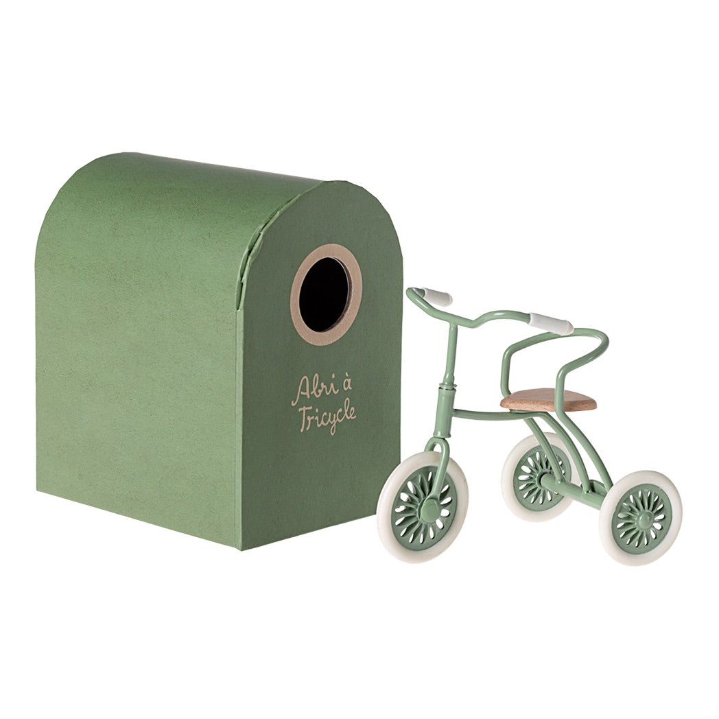 Maileg Dreirad Abri à tricycle Maus Green bei Yay Kids