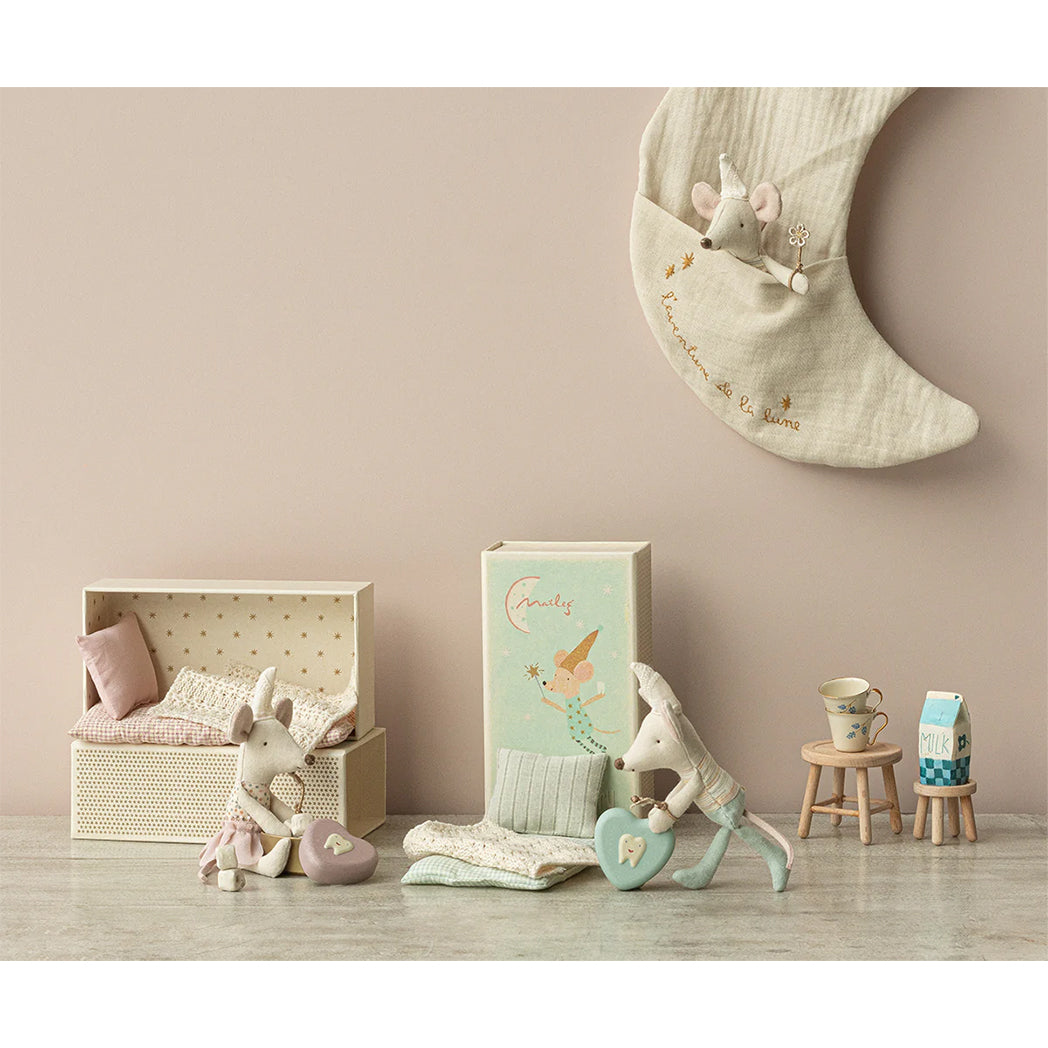 Maileg Zahnfeenmaus `kleine Schwester` Maus in Box bei Yay Kids
