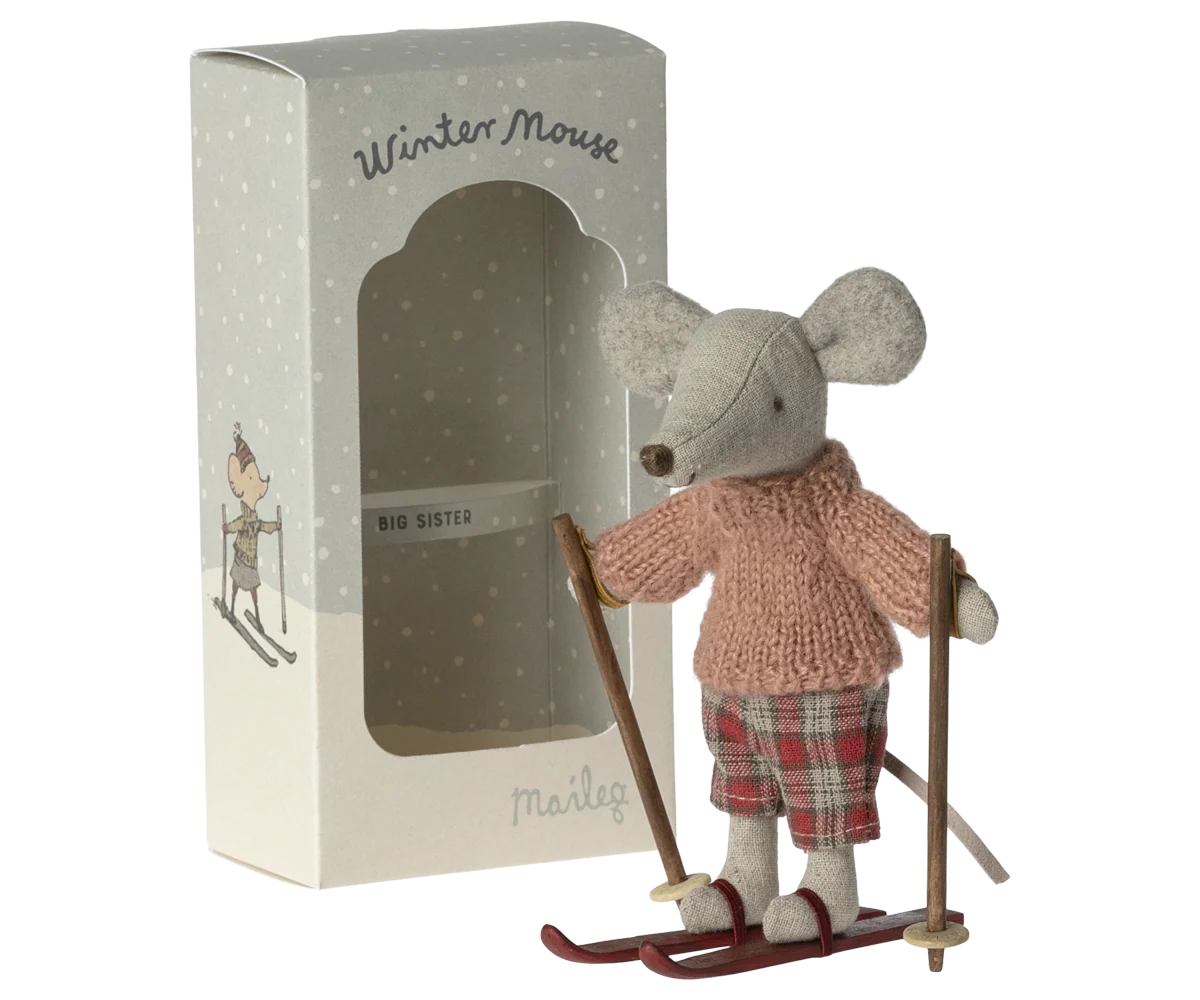 Maileg Wintermaus mit Ski, Grosse Schwester – Bild 2