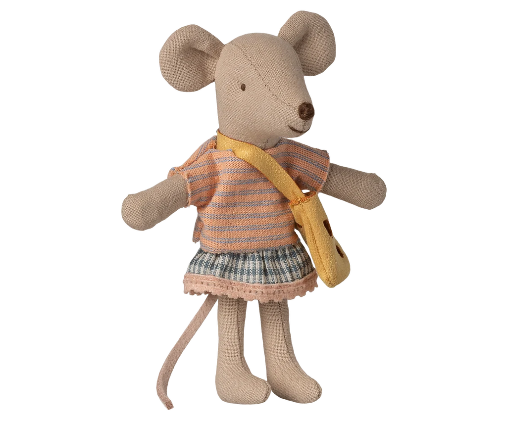 Maileg Kleine Schwester Maus mit Tasche – Bild 1