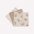 Main Sauvage Nuschi 3er Set klein Bay Holly Flowers, Ecru, Braun 30x30 bei Yay Kids
