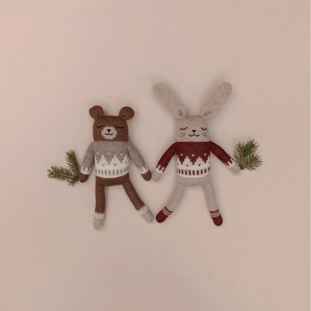 Main Sauvage gestrickter Hase Jacquard Sweater bei Yay Kids