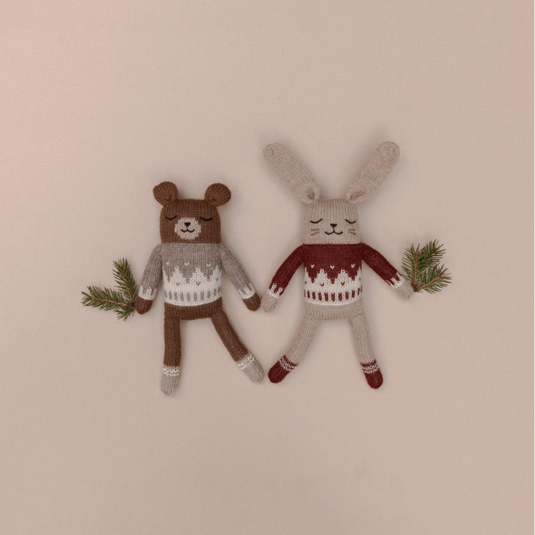 Main Sauvage gestrickter Hase Jacquard Sweater bei Yay Kids