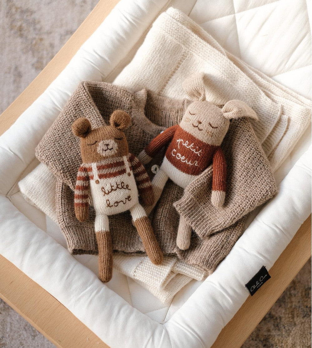 Knitted Soft Toy "Bunny Petit Coeur"