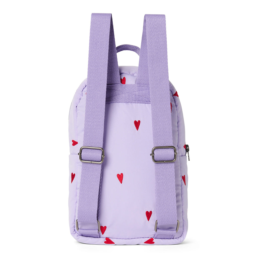 Studio Noos Kinder Rucksack Mini Puffy Purple Hearts bei Yay Kids
