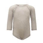 Wickelbody Langarm aus Merinowolle 'Ask' Hemp
