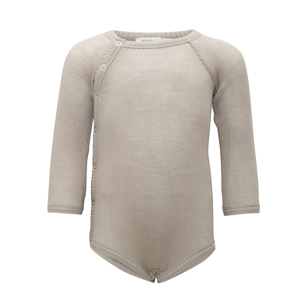 Wickelbody Langarm aus Merinowolle 'Ask' Hemp