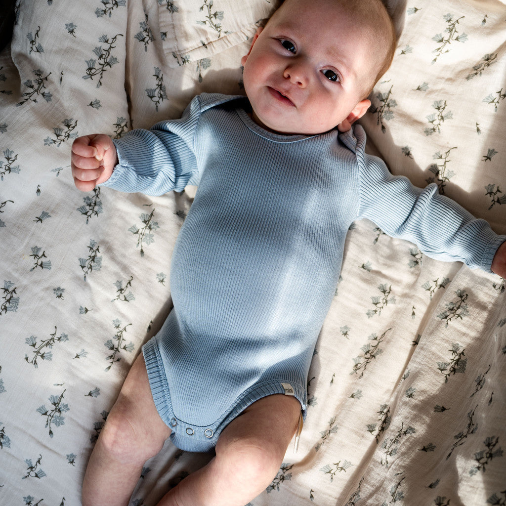 Bono - Baby-Seiden-Body mit langen Ärmeln - Clearwater