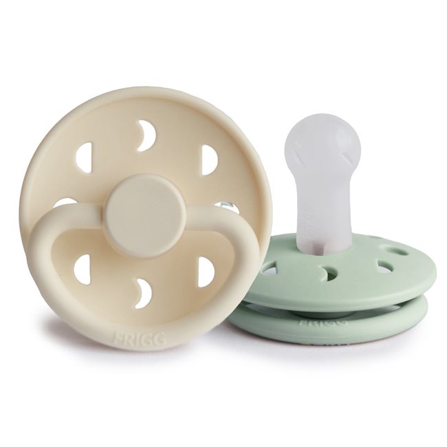 Schnuller Moon Phase 2er Pack Silikon Cream/ Sage 6-18 Monate – Frigg