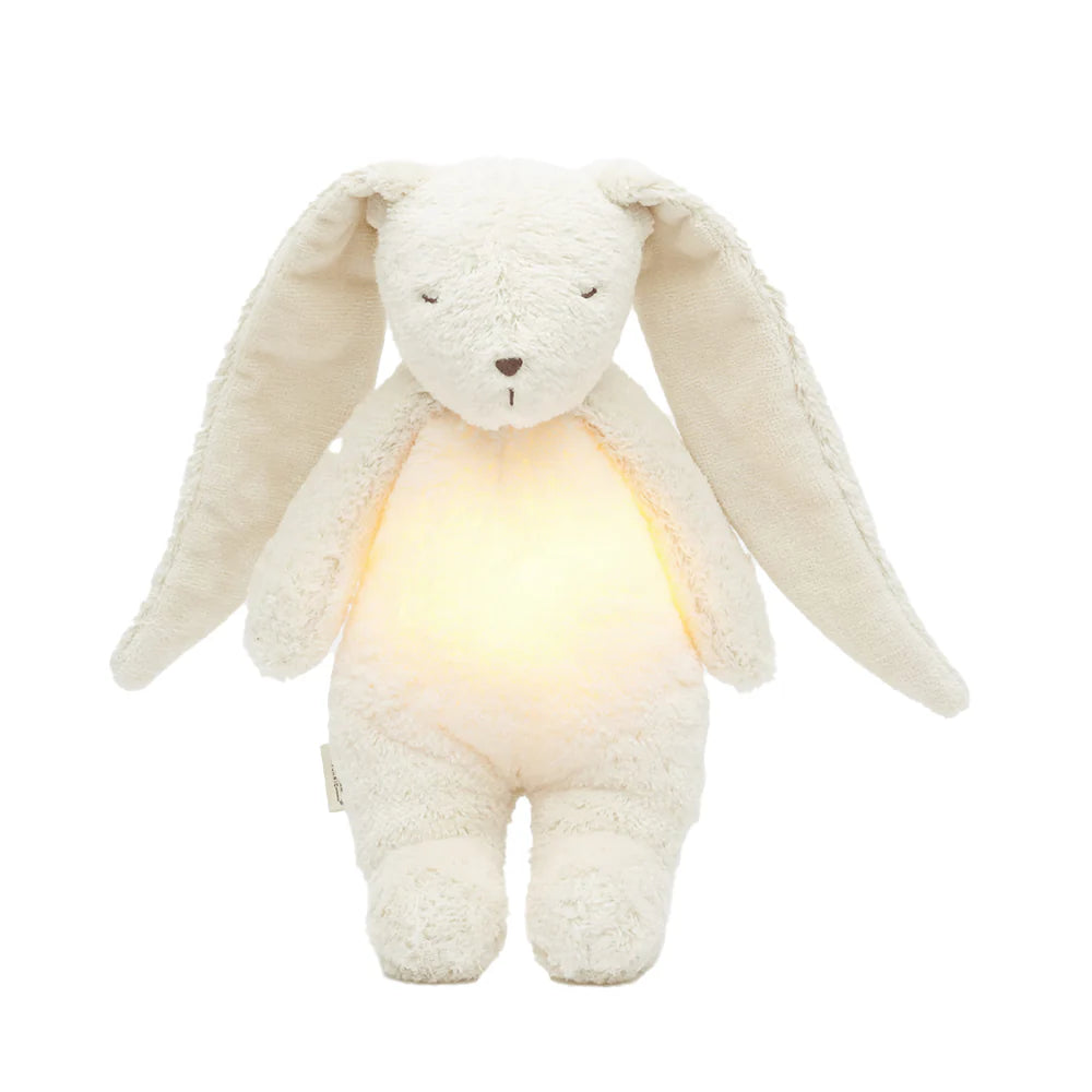 Moonie Kuscheltier Hase mit Licht "The organic Humming Bunny" Polar 2.0