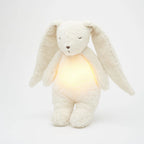 Moonie Kuscheltier Hase mit Licht "The organic Humming Bunny" Polar 2.0
