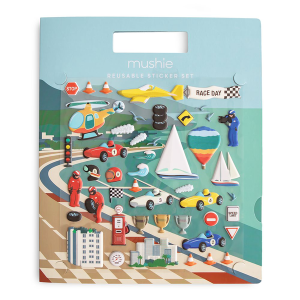 Reusable Sticker Set Race Cars
