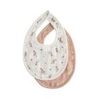 Mushie Baby Spucktuch 2er Pack Blush/ Pink Floral bei Yay Kids