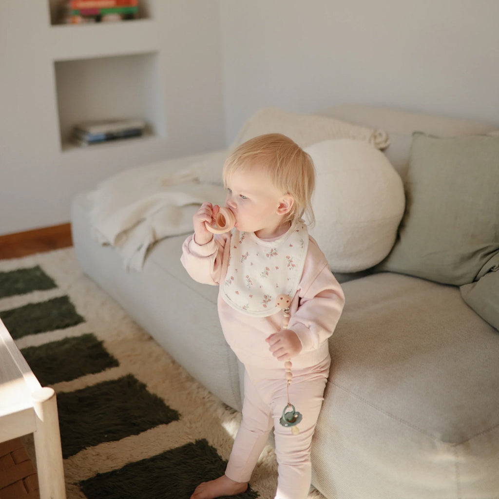 Mushie Baby Sabbertuch 2er Pack Blush/ Pink Floral bei Yay Kids