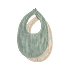Mushie Baby Spucktuch 2er Pack Roman Green/ Fog bei Yay Kids