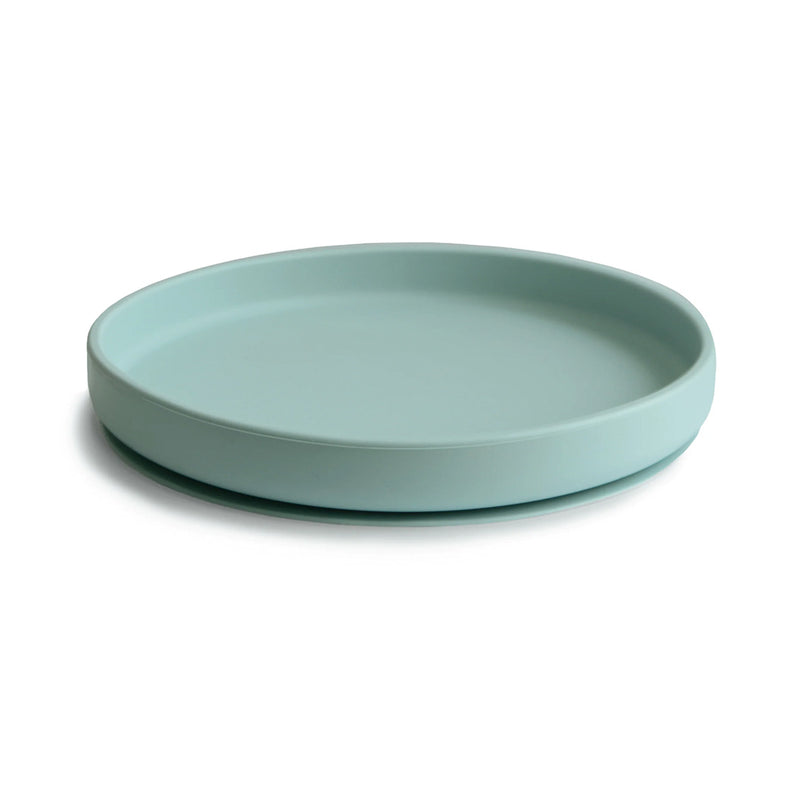 Mushie Baby Silikon Teller Cambridge Blue mit Saugnapf bei Yay Kids
